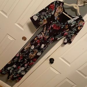 Birds and flowers make this midi dress stand out